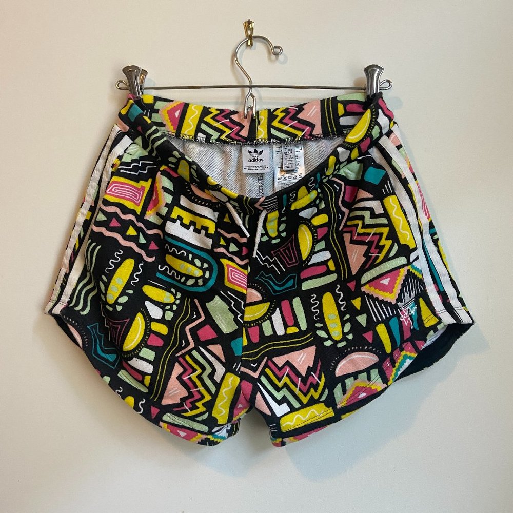 Adidas Multicolored Cotton Shorts w/ Pockets